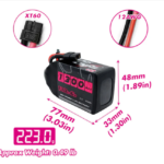 CNHL Black V2 1300 MAH 22.2V 6S 130C Batería LIPO CON XT60
